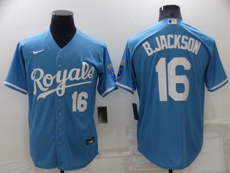 Men Kansas City Royals #16 B.Jackson Light Blue Game 2022 Nike MLB Jersey->cincinnati reds->MLB Jersey
